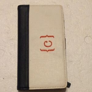 Womens mark graham wallet linen lined exc cond inside some smudges on front